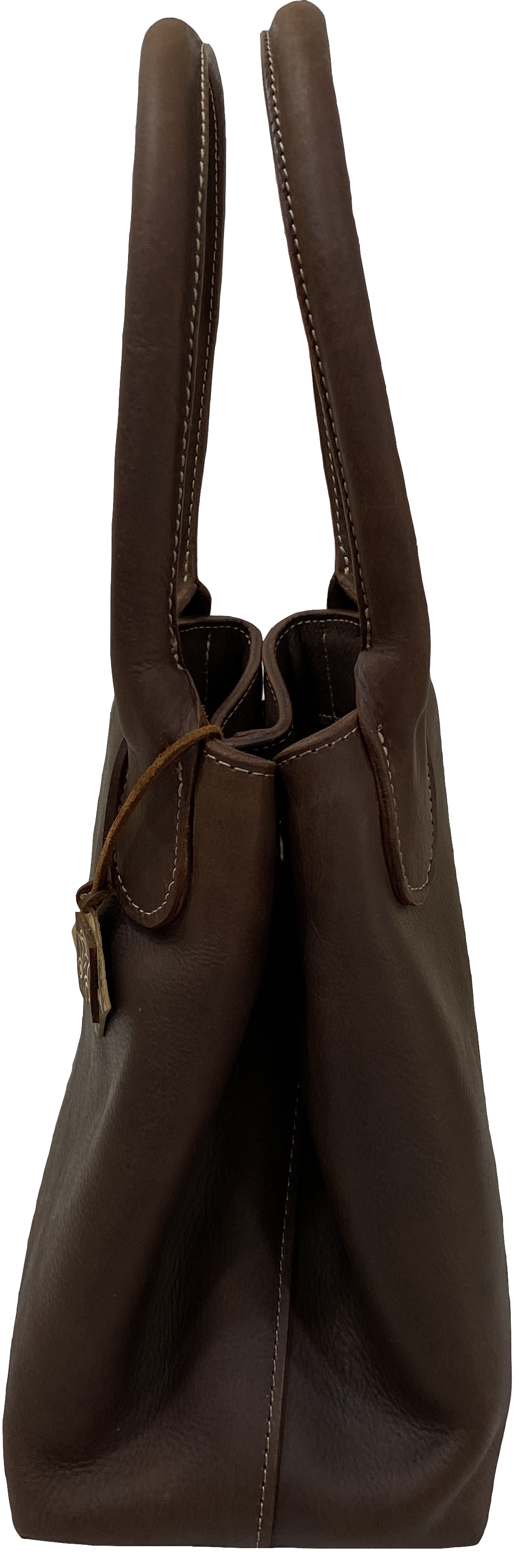 The Dora K Snap Bag in Medium Brown