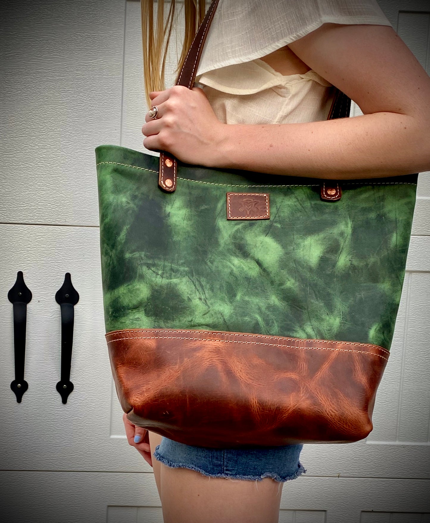 Casual Tote in Green and Autumn