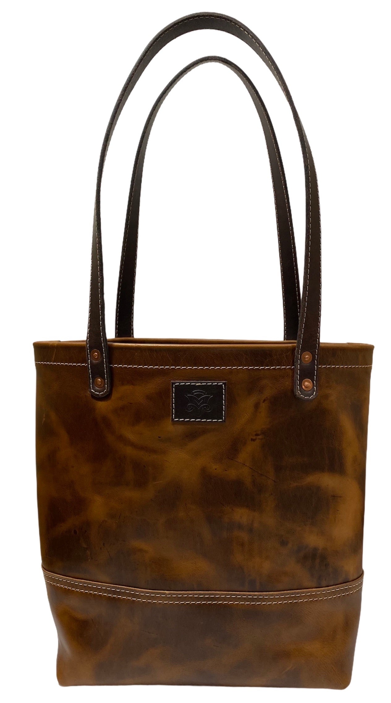 Casual Tote in Vintage Tan and Espresso