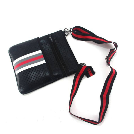 Neoprene Crossbody Bag in Black