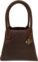 The Dora K Snap Bag in Medium Brown