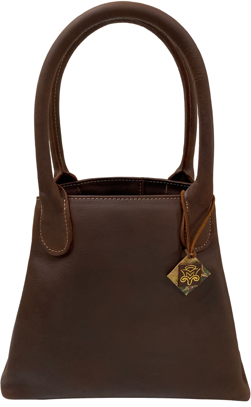 The Dora K Snap Bag in Medium Brown