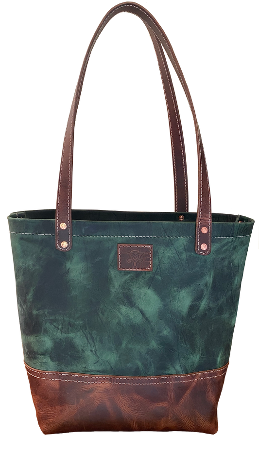 Casual Tote in Green and Autumn