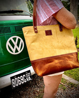 Limited Casual Tote In Yellow and English Tan