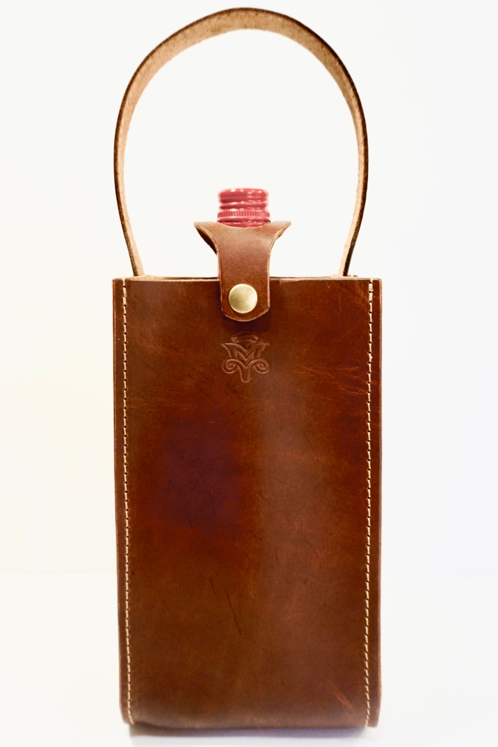 Wine Tote In Vintage Tan